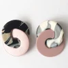Hattie Buzzard Athena Marble & Pink Circle Earrings* Earrings