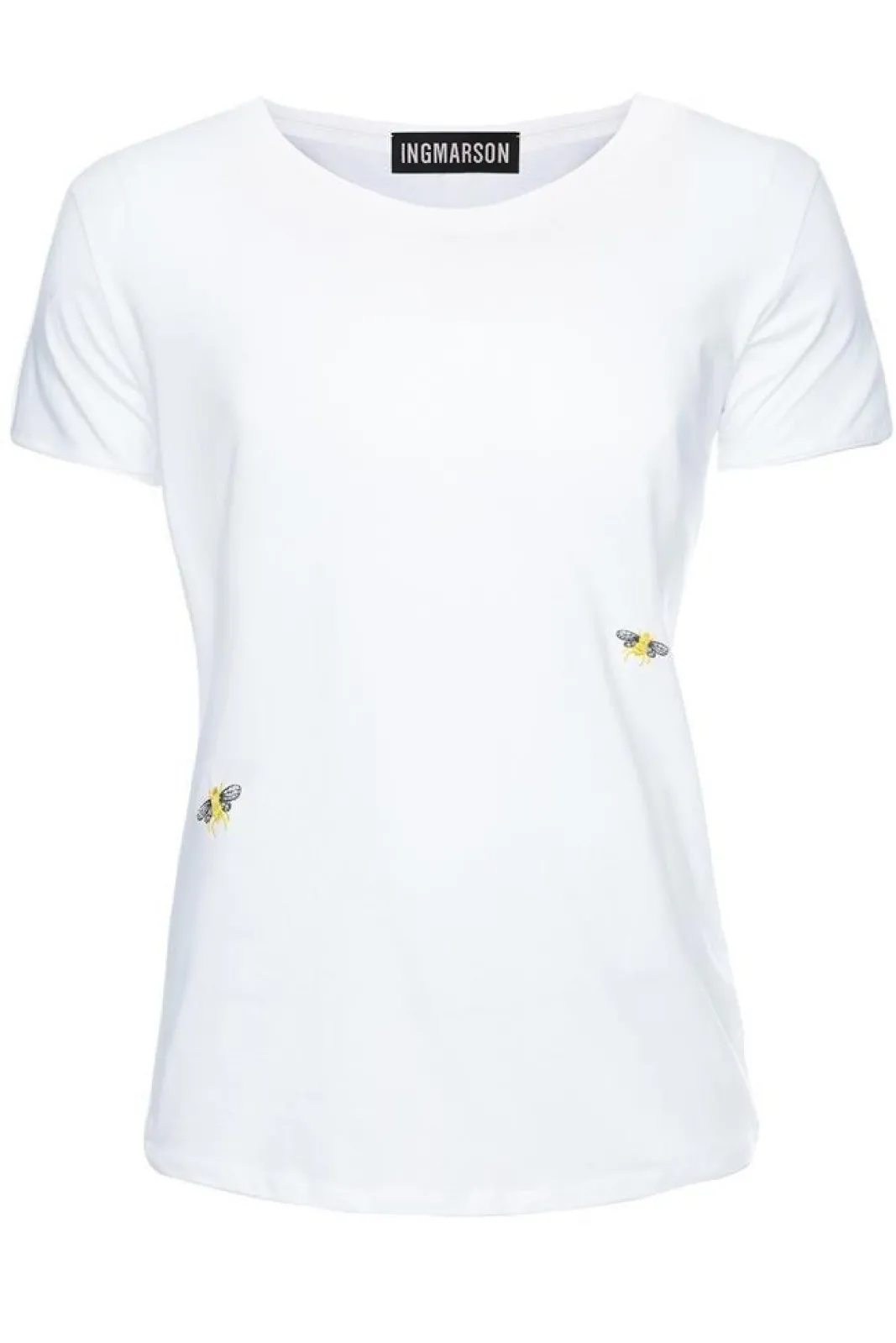 Ingmarson Bee Embroidered T-Shirt In Black & White* T-Shirts & Tops