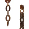 Branch Jewellery Brown Buffalo Horn Chain Link Earrings* Earrings