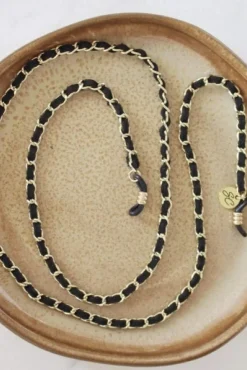 Sunny Cords Classy C Gold & Black Chain* Glasses Chains|Glasses Chains