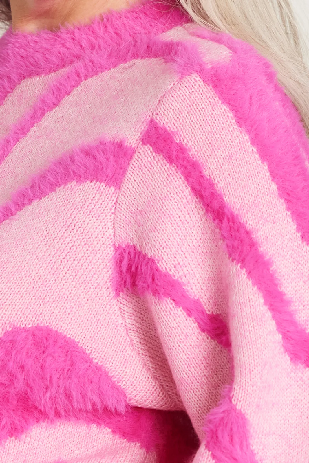 Cras Angela Swirl Pink Jumper* Knitwear & Sweatshirts