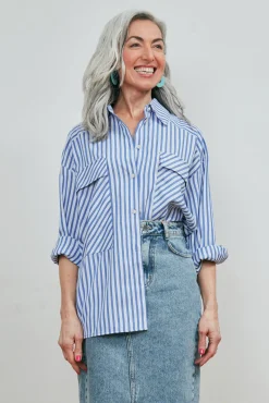 Cras Day Blue Stripe Shirt* Blouses, Shirts & Statement Tops