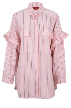 Cras Flower Pink Stripe Shirt* Blouses, Shirts & Statement Tops