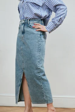 Cras Legend Denim Midi Skirt* Denim|Skirts & Trousers