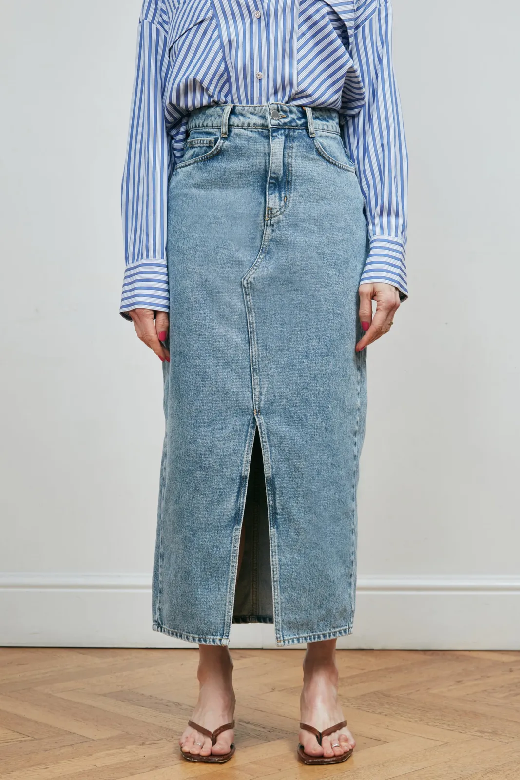 Cras Legend Denim Midi Skirt* Denim|Skirts & Trousers