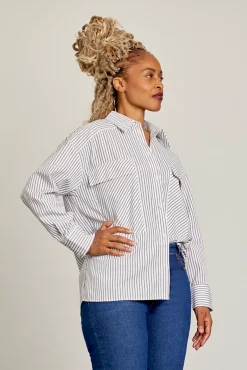 Cras Office Black Stripe Shirt* Blouses, Shirts & Statement Tops