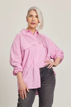 Cras Office Pink Stripe Shirt* Blouses, Shirts & Statement Tops