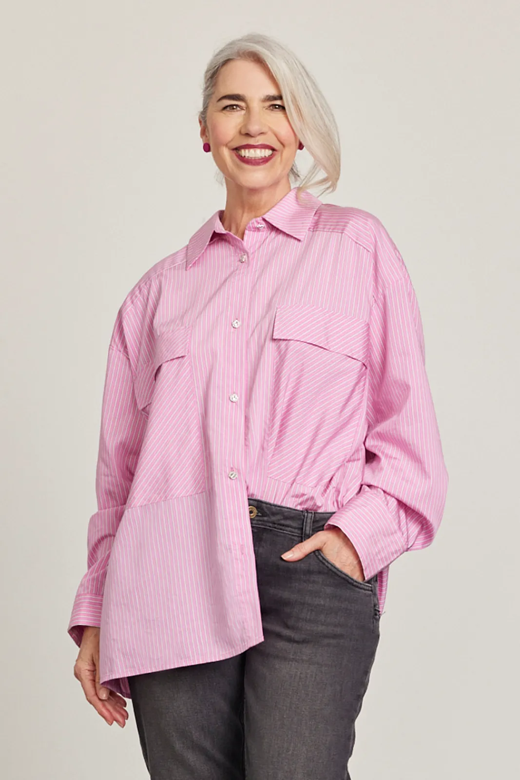 Cras Office Pink Stripe Shirt* Blouses, Shirts & Statement Tops