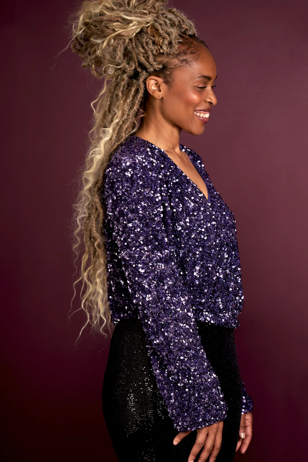 Cras Stella Sweet Grape Sequin Top* T-Shirts & Tops|Blouses, Shirts & Statement Tops