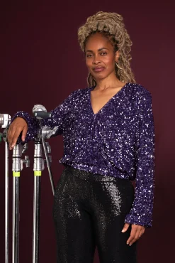 Cras Stella Sweet Grape Sequin Top* T-Shirts & Tops|Blouses, Shirts & Statement Tops