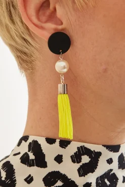 The Bias Cut Exclusive: Iris Tassel Dot Earrings* Earrings