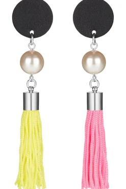 The Bias Cut Exclusive: Iris Tassel Dot Earrings* Earrings