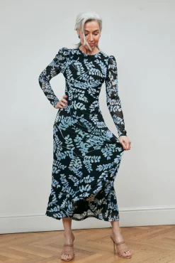 Fabienne Chapot Bella Black & Cornflower Blue Midi Dress* Dresses & Jumpsuits