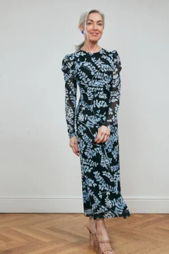 Fabienne Chapot Bella Black & Cornflower Blue Midi Dress* Dresses & Jumpsuits