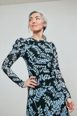 Fabienne Chapot Bella Black & Cornflower Blue Midi Dress* Dresses & Jumpsuits