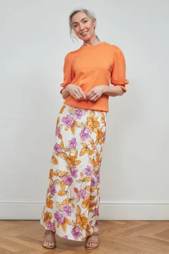 Fabienne Chapot Bobo Orchid Garden Print Midi Skirt* Skirts & Trousers