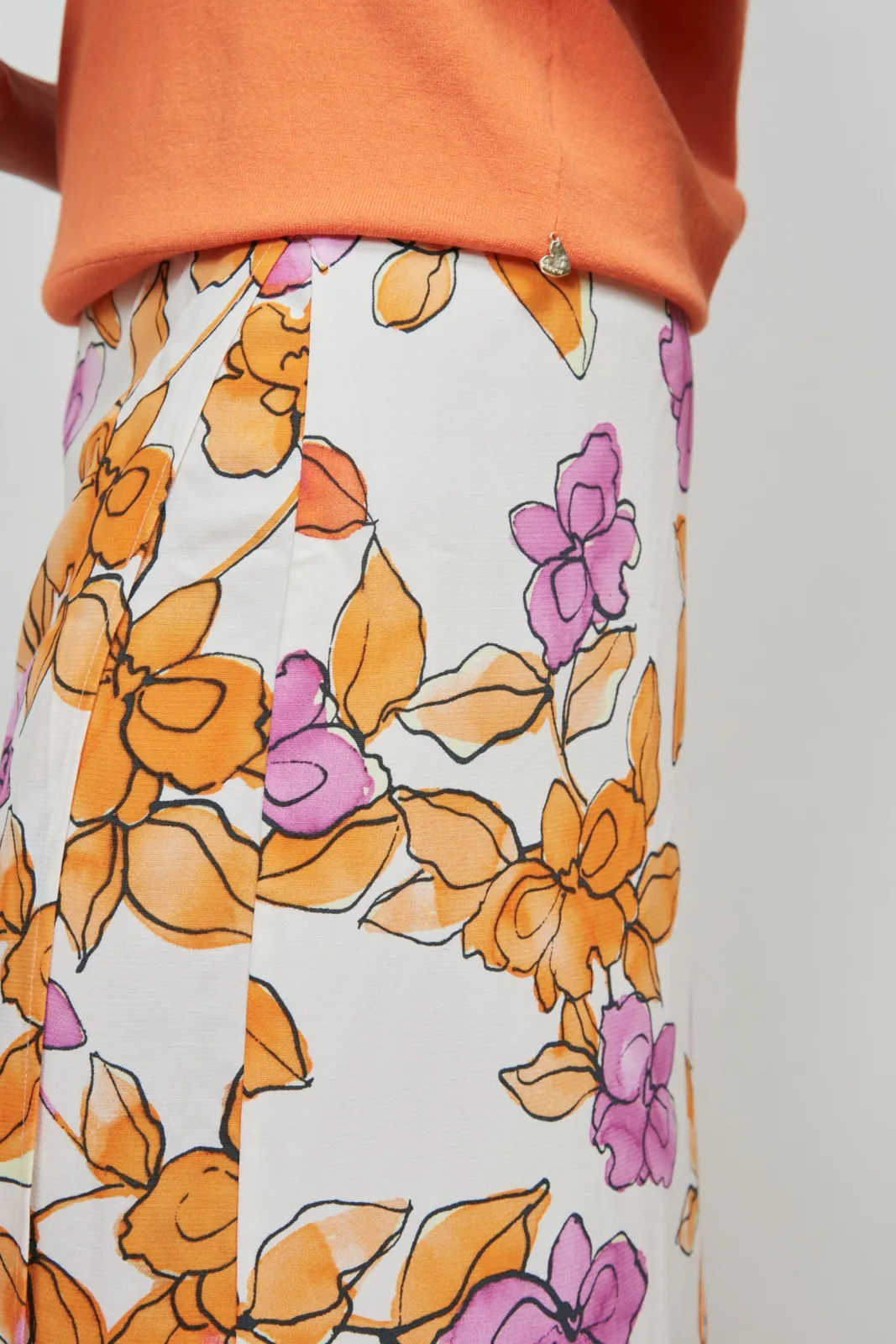 Fabienne Chapot Bobo Orchid Garden Print Midi Skirt* Skirts & Trousers