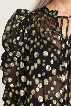 Fabienne Chapot Didi Black & Gold Top* Blouses, Shirts & Statement Tops