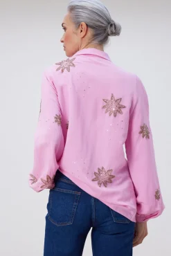 Fabienne Chapot Fleur Embellished Pink Blouse* Blouses, Shirts & Statement Tops