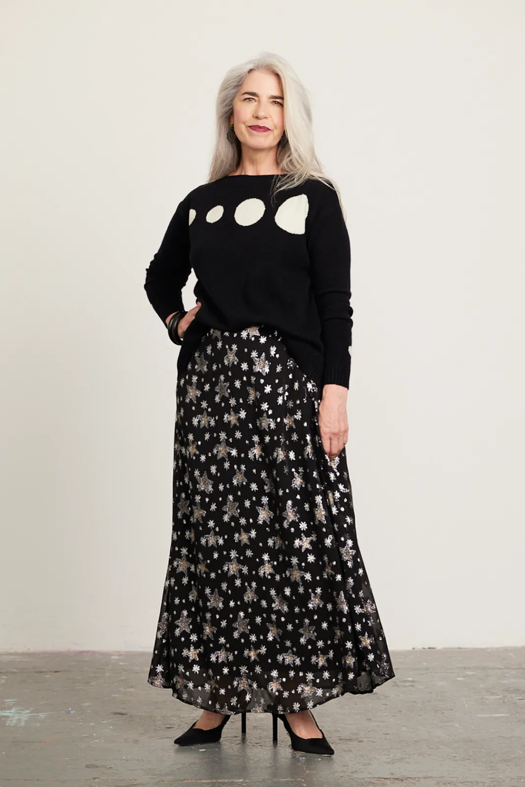 Fabienne Chapot Lydia Indi Star Lurex Midi Skirt* Skirts & Trousers