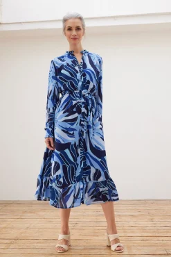 Fabienne Chapot Marina Riviera Blue Floral Midi Dress* Dresses & Jumpsuits