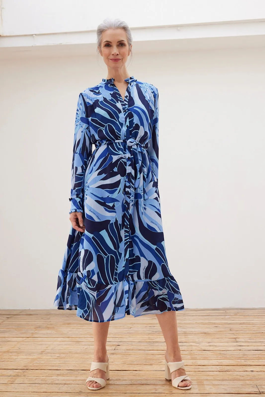 Fabienne Chapot Marina Riviera Blue Floral Midi Dress* Dresses & Jumpsuits