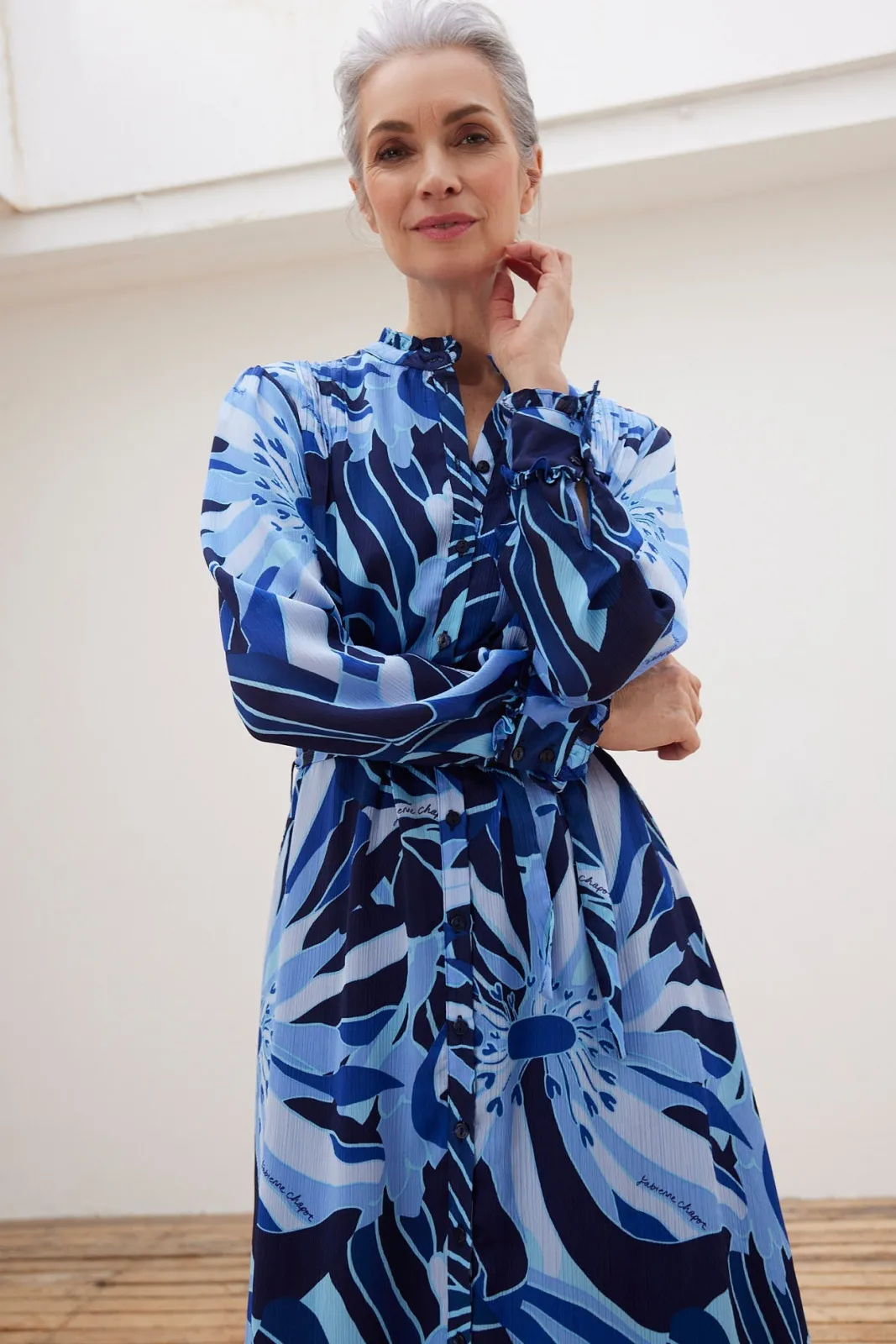 Fabienne Chapot Marina Riviera Blue Floral Midi Dress* Dresses & Jumpsuits