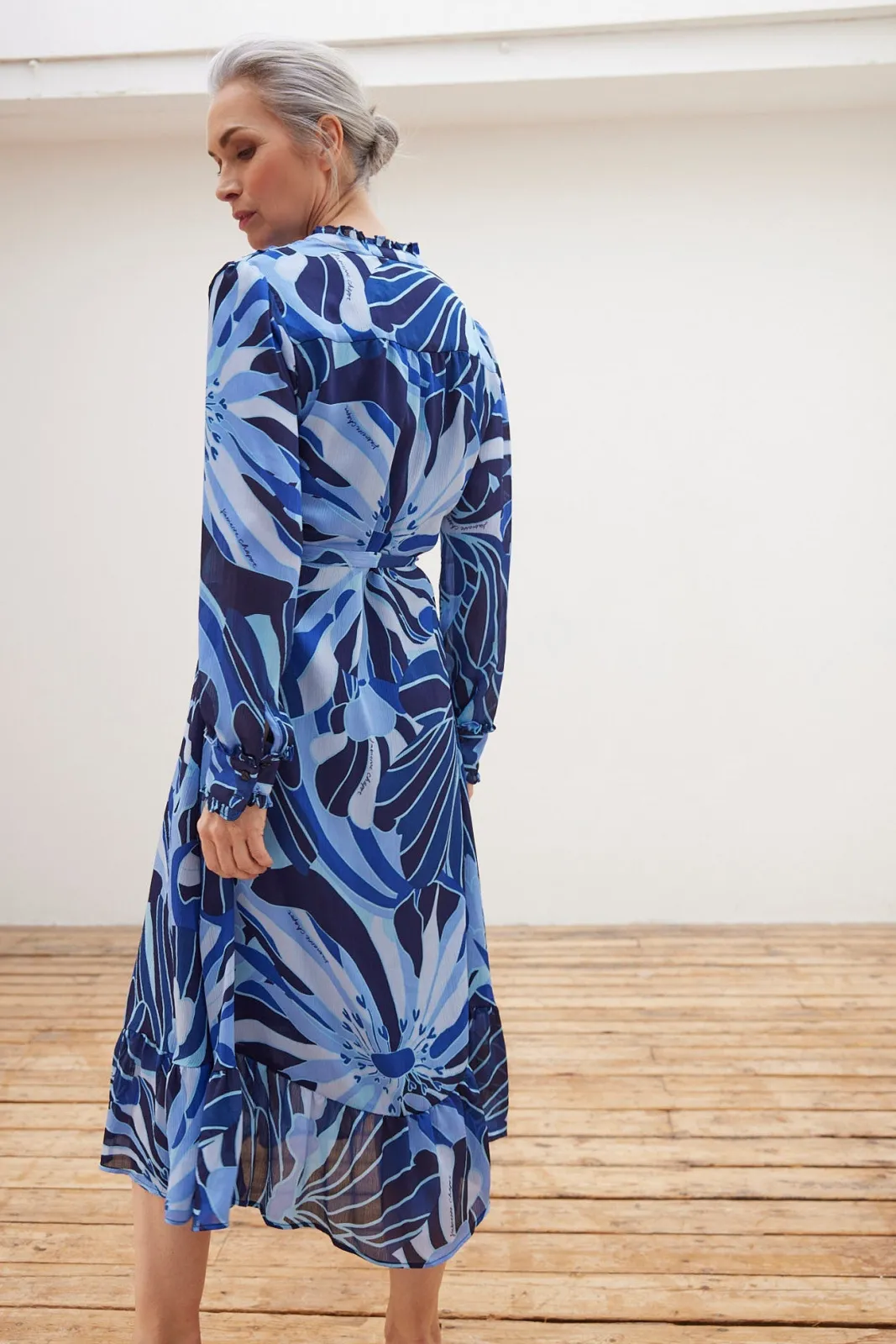 Fabienne Chapot Marina Riviera Blue Floral Midi Dress* Dresses & Jumpsuits