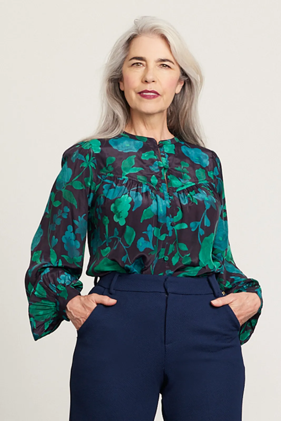 Fabienne Chapot Resa Teal Floral Blouse* Blouses, Shirts & Statement Tops