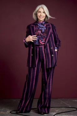 Fabienne Chapot Roger Burgundy Striped Blazer* Jackets & Blazers|Tailoring