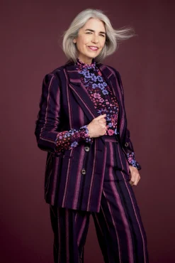 Fabienne Chapot Roger Burgundy Striped Blazer* Jackets & Blazers|Tailoring