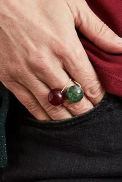 Gem & Tonic Gembud Dark Semi Precious Stone 9kt Gold Ring (5 Styles Available)* Rings