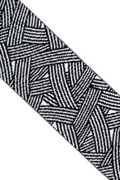 Ingmarson Geometric Wool & Cashmere Black Scarf* Scarves & Shawls