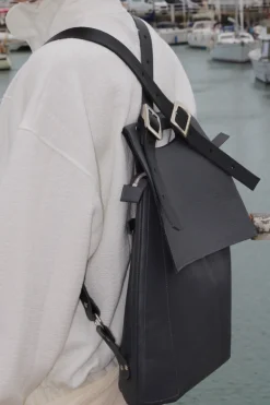 Coco Barclay Georgie Black Italian Leather Rucksack* Bags