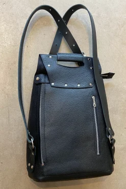 Coco Barclay Georgie Black Italian Leather Rucksack* Bags