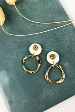 ALOË Irregular Hoops Dalmatian Mini Studs* Earrings