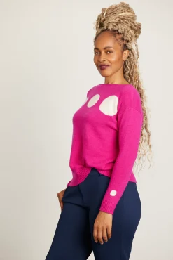 Jacynth London Neo Pink Jumper - 15% Proceeds Donated To Breast Cancer UK* Knitwear & Sweatshirts