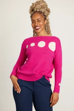 Jacynth London Neo Pink Jumper - 15% Proceeds Donated To Breast Cancer UK* Knitwear & Sweatshirts