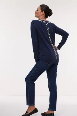 Jacynth London Regina Navy Jumper* Knitwear & Sweatshirts