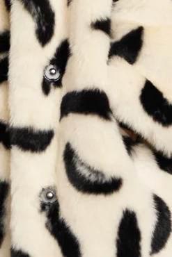 Jakke Katie Paintbrush Print Long Faux Fur Coat* Coats