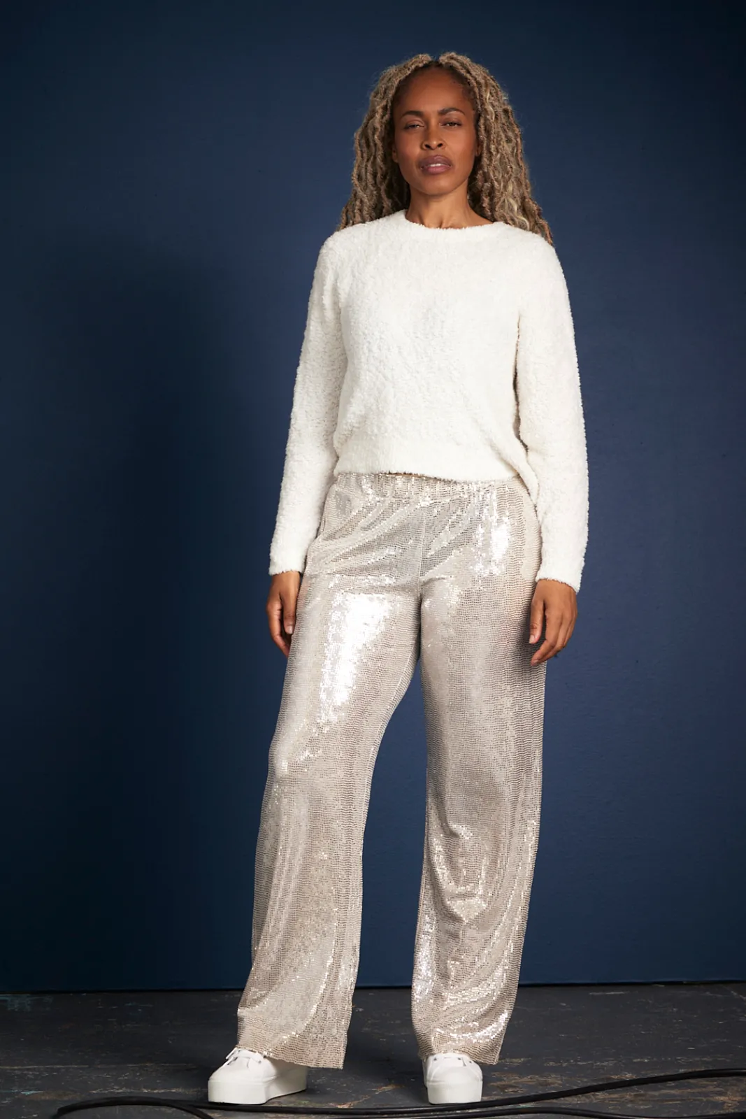 Jeff Rihana Silver Sequin Trousers* Skirts & Trousers