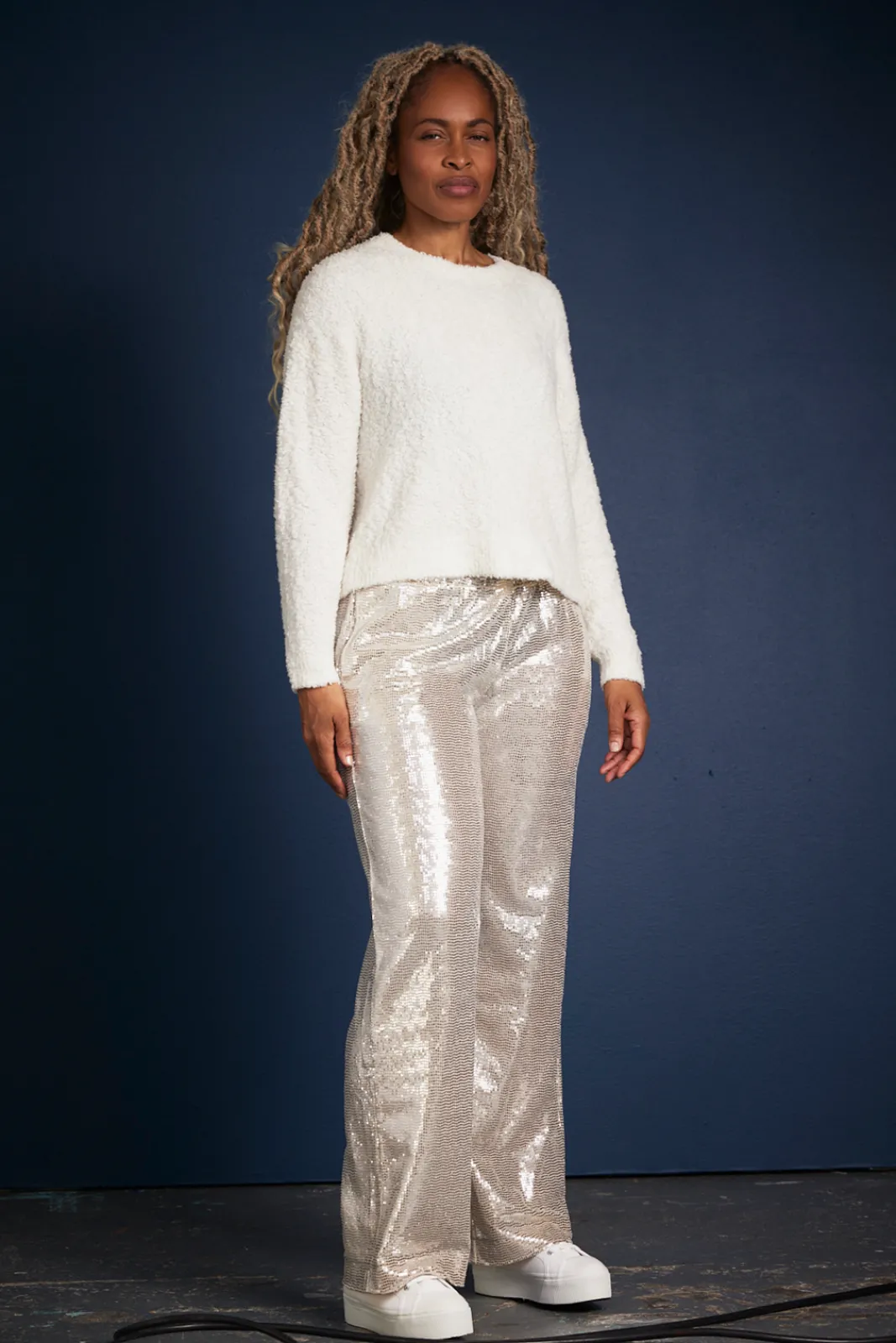 Jeff Rihana Silver Sequin Trousers* Skirts & Trousers