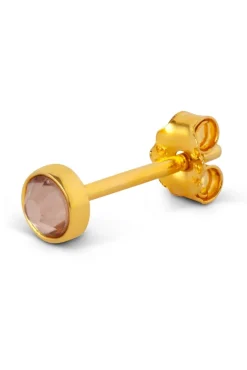 Lulu Copenhagen Peach Crystal Gold Stud Earrings* Earrings