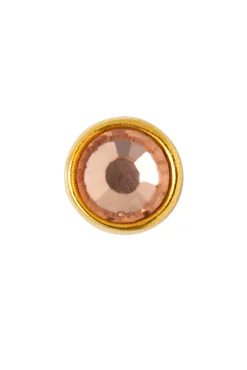 Lulu Copenhagen Peach Crystal Gold Stud Earrings* Earrings
