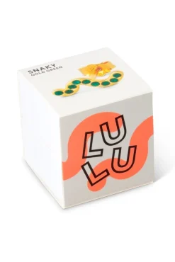 Lulu Copenhagen Snaky Emerald & Gold Stud Earrings* Earrings