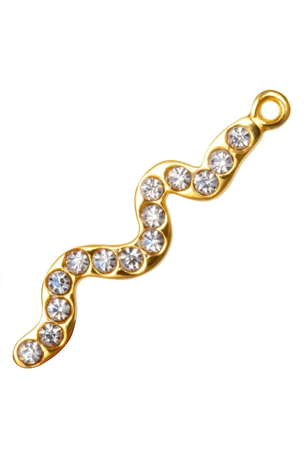 Lulu Copenhagen Snaky Statement Petrol Stud Earrings* Earrings