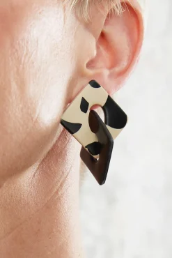 Hattie Buzzard Luna Black & Leo Stud Earrings* Earrings