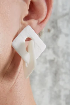 Hattie Buzzard Luna Pearl Geometric Stud Earrings* Earrings