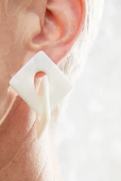 Hattie Buzzard Luna Pearl Geometric Stud Earrings* Earrings