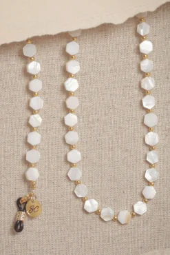 Sunny Cords Maya White Hexagon Glasses Chain* Glasses Chains|Glasses Chains